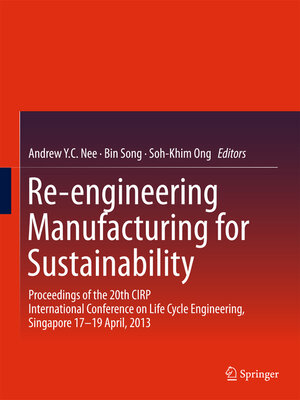 cover image of Re-engineering Manufacturing for Sustainability